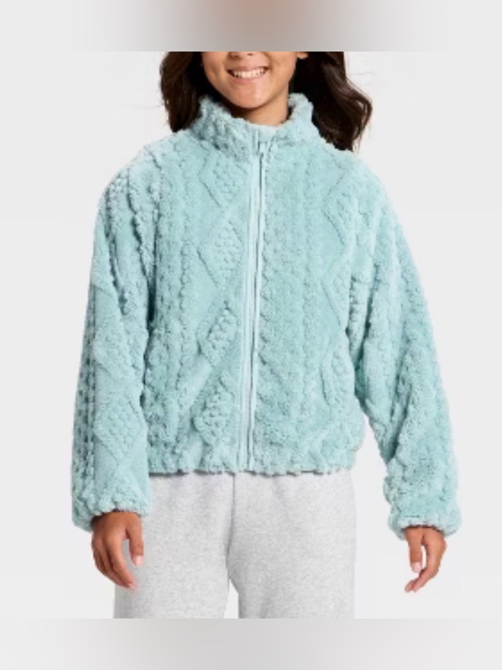 Big Girls’ all in motion High Pile Fleece Full Zip Jacket
Sky Blue
Large
NWT